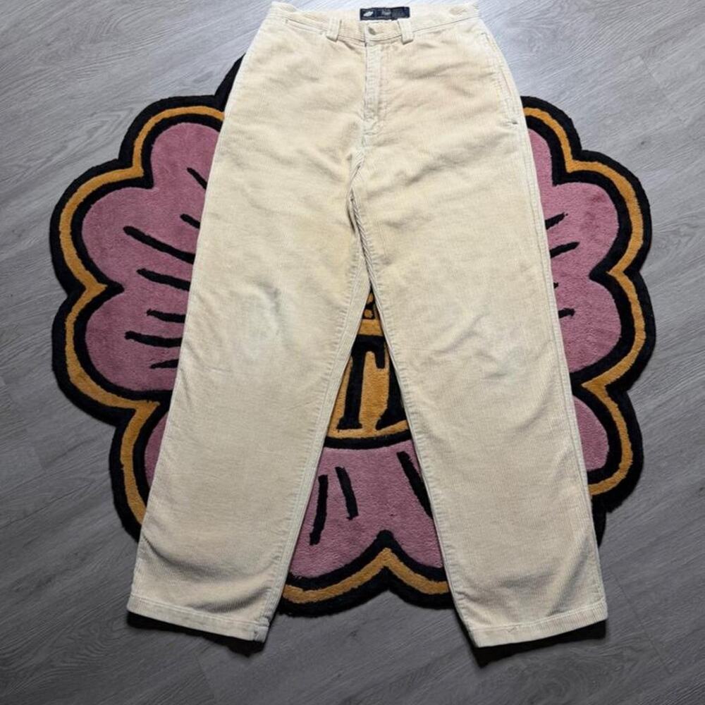 Vintage 90’s American Eagle Outfitters Flat Front Corduroy Pants 29x32 Beige